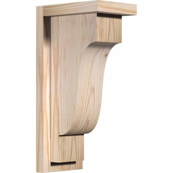Ekena Millwork Newport Smooth Corbel w/Backplate, Douglas Fir, 5 1/2"W x 8"D x 16"H COR06X08X16NEW01SDF - main
